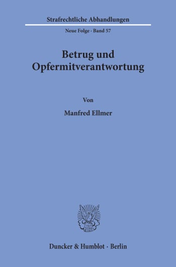 Cover: Betrug und Opfermitverantwortung