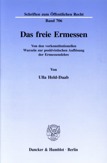 Cover: Das freie Ermessen