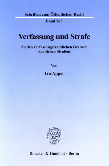 Cover: Verfassung und Strafe