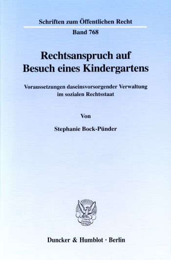 Cover: Rechtsanspruch auf Besuch eines Kindergartens