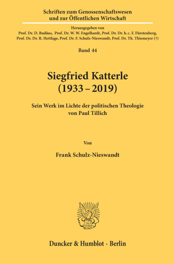 Cover: Siegfried Katterle (1933–2019)