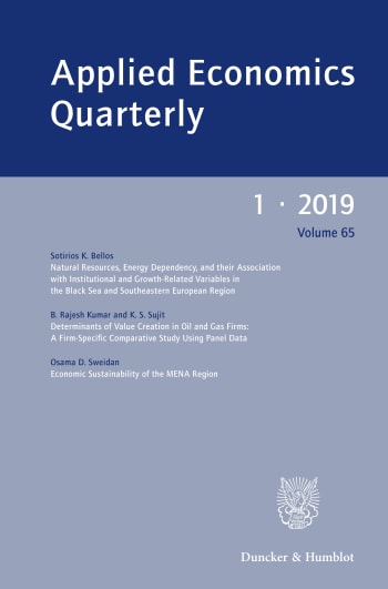 Applied Economics Quarterly Aeq Zeitschrift Duncker