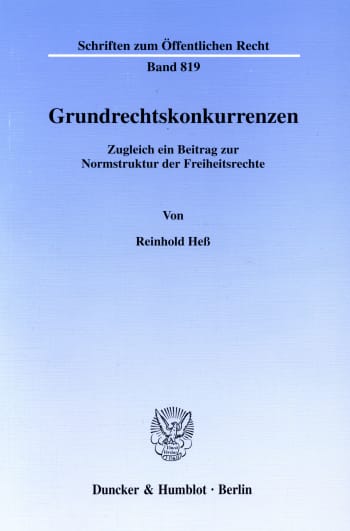 Cover: Grundrechtskonkurrenzen