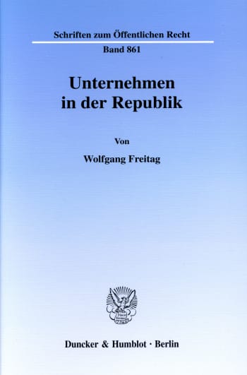 Cover: Unternehmen in der Republik