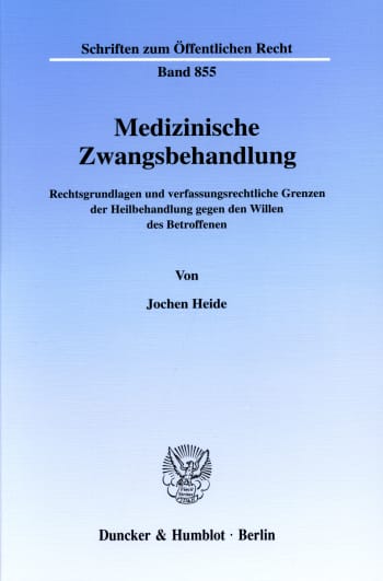 Cover: Medizinische Zwangsbehandlung