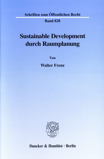 Cover: Sustainable Development durch Raumplanung