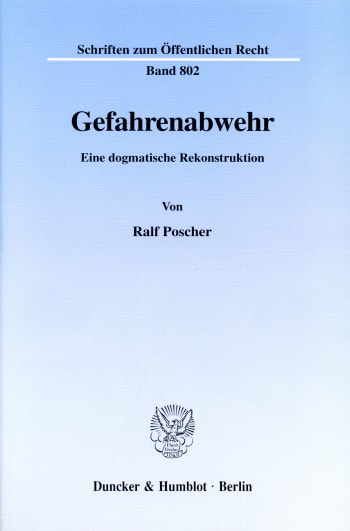 Cover: Gefahrenabwehr