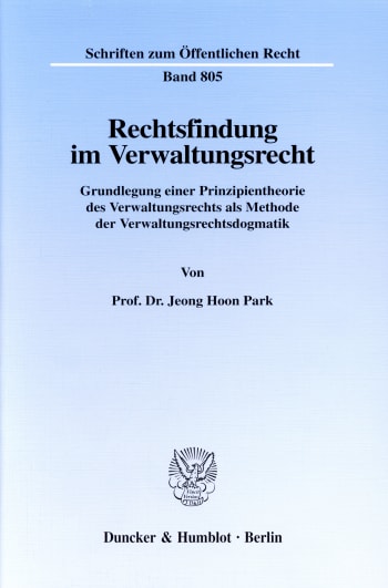 Cover: Rechtsfindung im Verwaltungsrecht