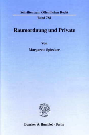 Cover: Raumordnung und Private