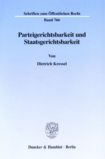 Cover: Parteigerichtsbarkeit und Staatsgerichtsbarkeit