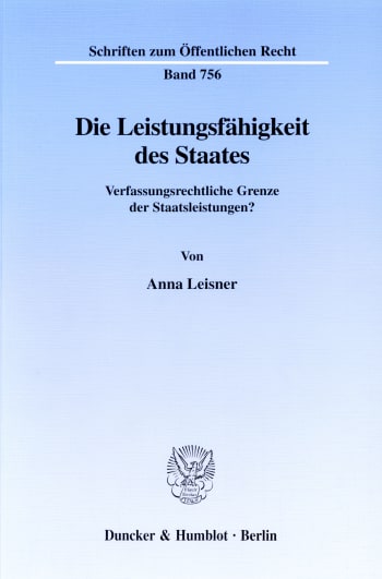 Cover: Die Leistungsfähigkeit des Staates