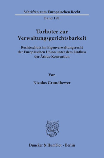 Cover: Torhüter zur Verwaltungsgerichtsbarkeit