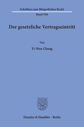 Cover: Der gesetzliche Vertragseintritt