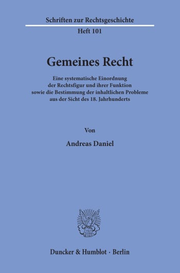 Cover: Gemeines Recht