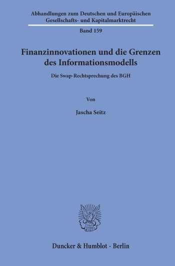 Cover: Finanzinnovationen und die Grenzen des Informationsmodells