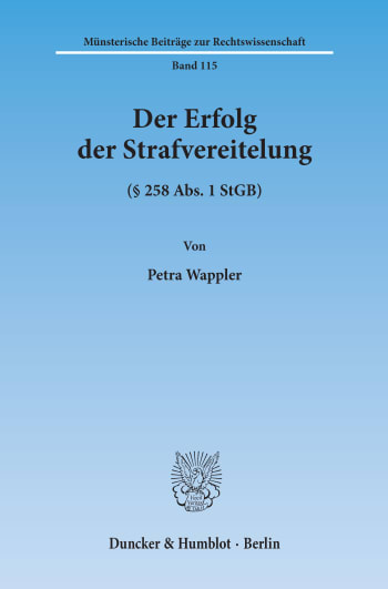 Cover: Der Erfolg der Strafvereitelung