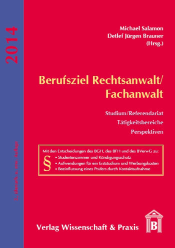 Cover: Berufsziel Rechtsanwalt/Fachanwalt