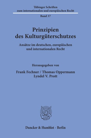 Cover: Prinzipien des Kulturgüterschutzes