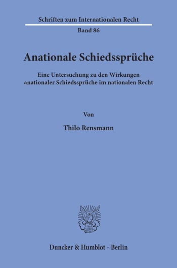 Cover: Anationale Schiedssprüche