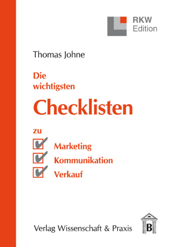 Cover: Die wichtigsten Checklisten zu Marketing – Kommunikation – Verkauf