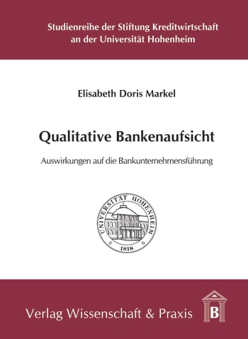 Cover: Qualitative Bankenaufsicht