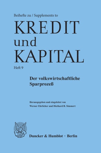 Cover: Der volkswirtschaftliche Sparprozeß