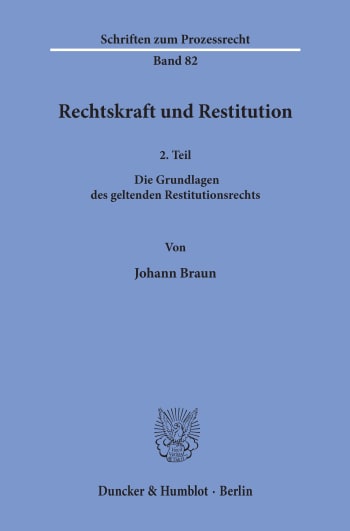 Cover: Rechtskraft und Restitution