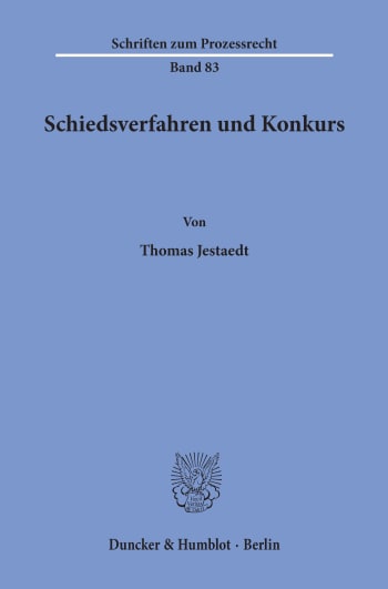 Cover: Schiedsverfahren und Konkurs