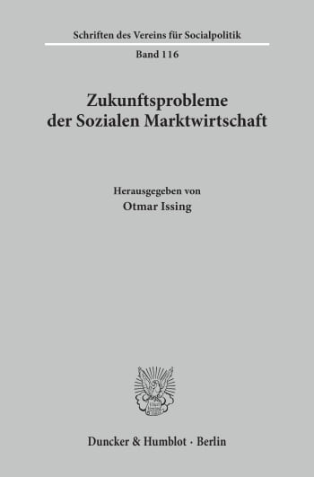 Cover: Zukunftsprobleme der Sozialen Marktwirtschaft