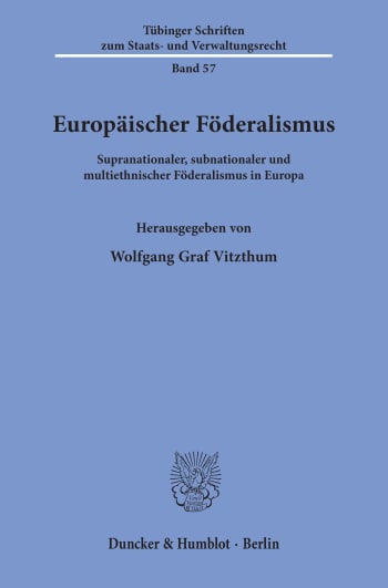 Cover: Europäischer Föderalismus