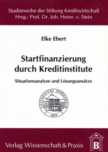 Cover: Startfinanzierung durch Kreditinstitute