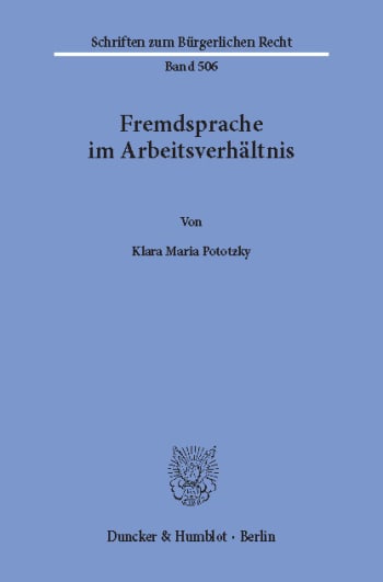 Cover: Fremdsprache im Arbeitsverhältnis