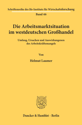 Cover: Die Arbeitsmarktsituation im westdeutschen Großhandel