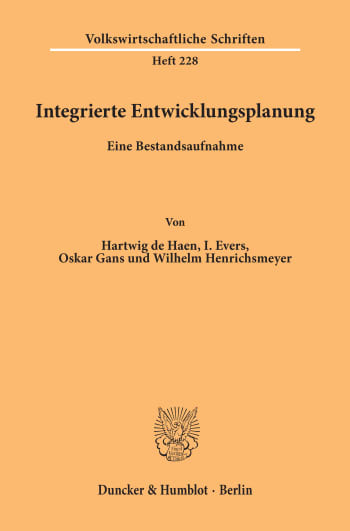 Cover: Integrierte Entwicklungsplanung