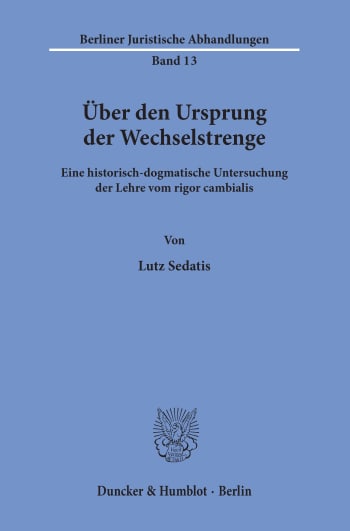 Cover: Über den Ursprung der Wechselstrenge