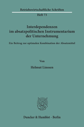 Cover: Interdependenzen im absatzpolitischen Instrumentarium der Unternehmung