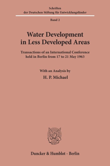 Cover: Water Development in Less Developed Areas