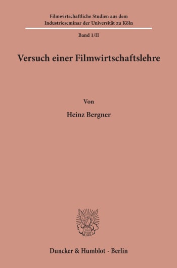 Cover: Versuch einer Filmwirtschaftslehre