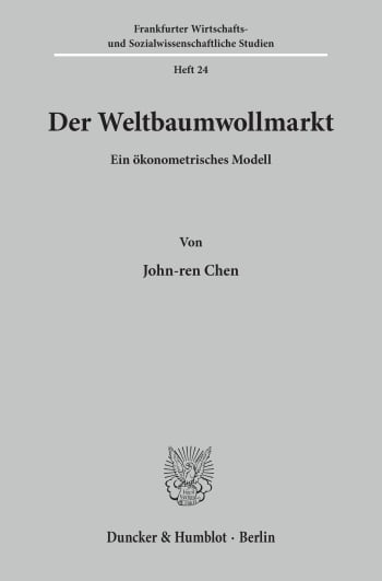 Cover: Der Weltbaumwollmarkt