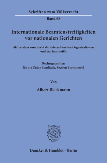 Cover: Internationale Beamtenstreitigkeiten vor nationalen Gerichten