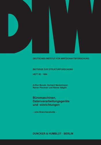 Cover: Büromaschinen, Datenverarbeitungsgeräte und -einrichtungen