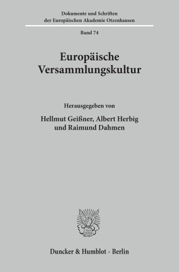 Cover: Europäische Versammlungskultur