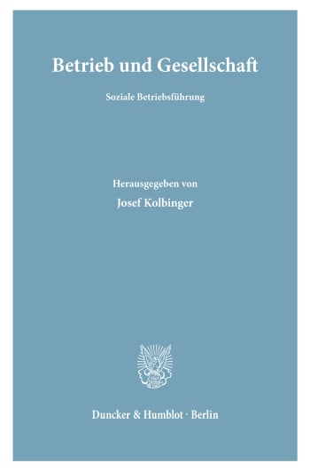 Cover: Betrieb und Gesellschaft