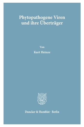 Cover: Phytopathogene Viren und ihre Überträger / Phytopathogenic Viruses and their Vectors