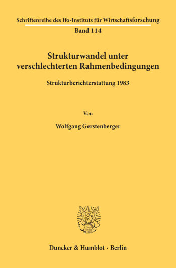 Cover: Strukturwandel unter verschlechterten Rahmenbedingungen