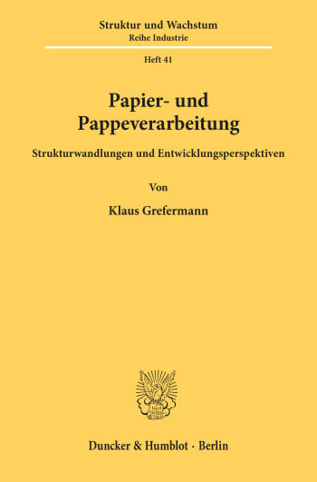 Cover: Papier- und Pappeverarbeitung