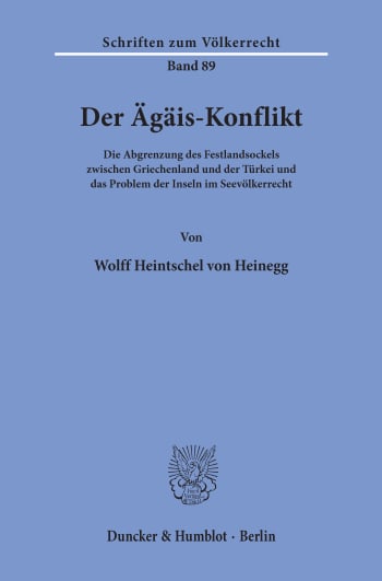 Cover: Der Ägäis-Konflikt