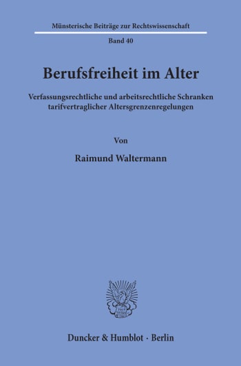 Cover: Berufsfreiheit im Alter