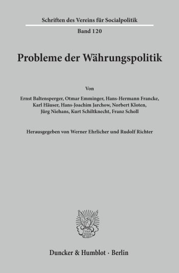 Cover: Probleme der Währungspolitik