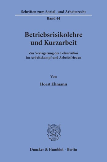 Cover: Betriebsrisikolehre und Kurzarbeit